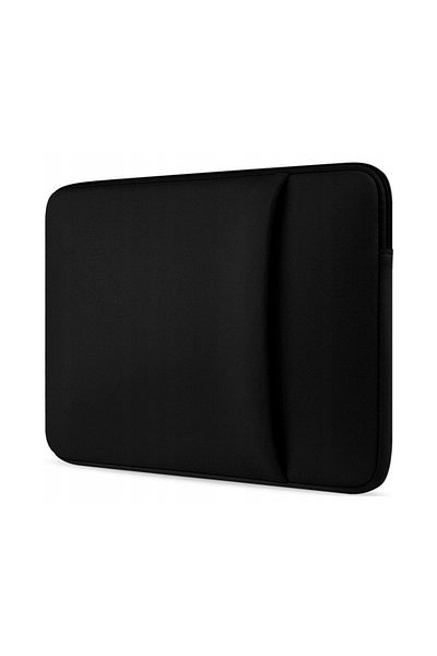 zagatto Laptop sleeve 15.6”, black, waterproof, universal fit, front pocket, MacBook compatible, ZG645