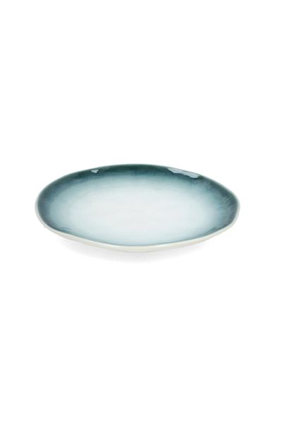 Easy Life Collection's Nuances Collection Porcelain Dessert Plate Green and White 21cm