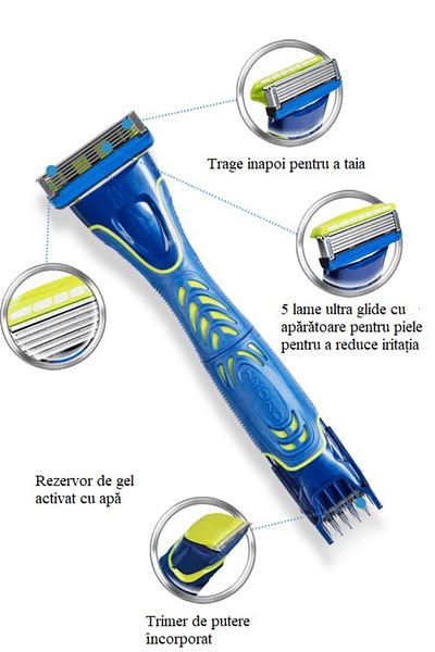 Wilkinson Hydro5 Groomer and Shaver 4-in-1 Clipper Set, 1 Spare
