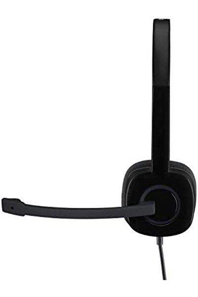 logitech H151 Wired Headset, Stereo Headphones with Rotating Noise Cancelling Microphone, 3.5 mm Aud