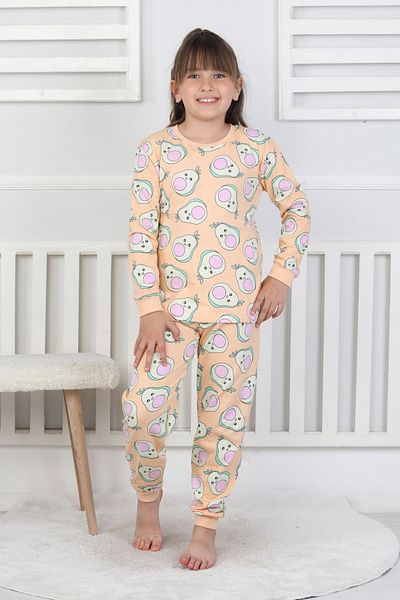 ZUZUNGA Cute Avocado Patterned Girl's Pajama Set