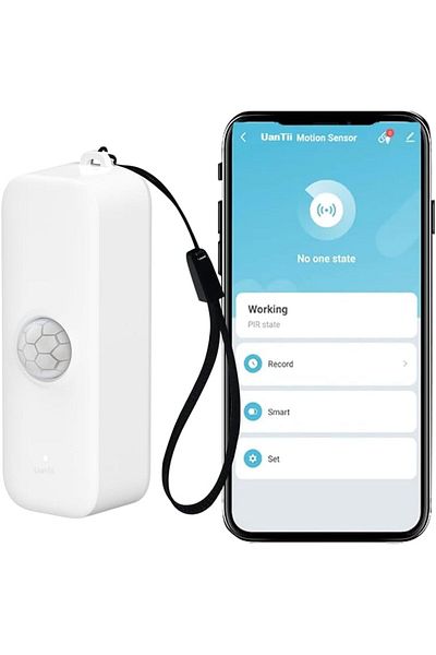 UanTii Smart PIR Motion Detector Tuya Wifi Human Movement Sensor for Home Security Works with Smart