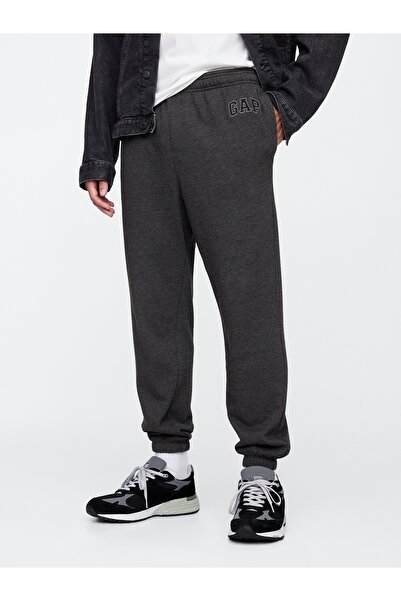 GAP V-Frch ft Herıtage Age Jogger French Terry Fabric Jogger Men's Sweatpants Dark-Gray