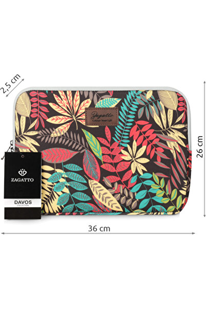 zagatto Laptop sleeve 13–14.2”, multicolor, waterproof, fits MacBook Pro/Air, 35.5x26x2 cm, ZG634