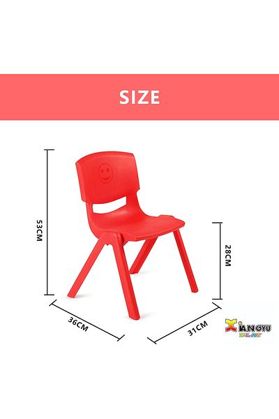 rexa Kids Chair – Blue Plastic Chair for Home & School Use, Lightweight and Durable