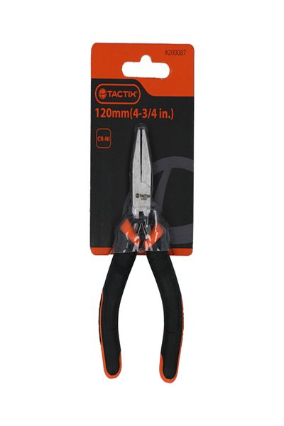 Tactix Non-Slip Ergonomic Handle Mini Flat Nose Pliers