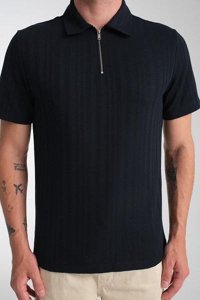 Store 100% cotton men's zipper detailed t-shirt - soft and basic daily use