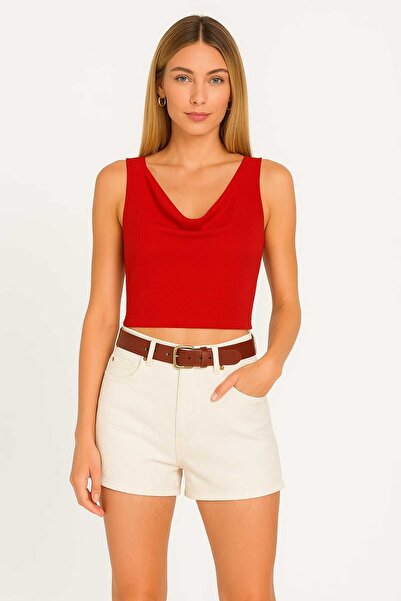 By Kul Design Γυναικείο κορδόνι πουγκί με λαιμόκοψη και χαμηλό στρίφωμα στην πλάτη