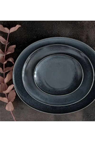 Easy Life Collection's Magma Dishwasher and Microwave Safe Dessert Plate Grey 15 x 13cm