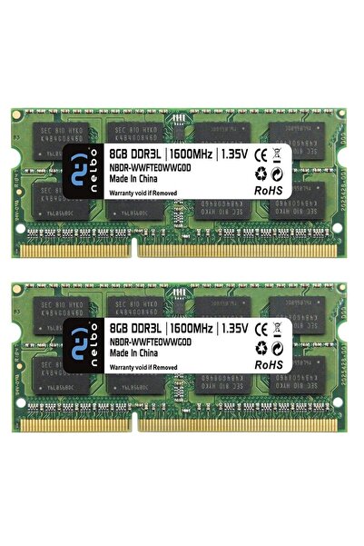 nelbo Memorie RAM 16 GB (2x8 GB) Sodimm DDR3L, 1600 MHz, NELBO, dual channel, pentru laptop