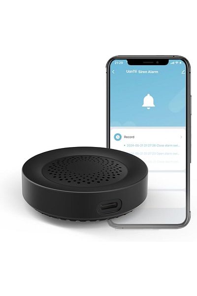 UanTii Tuya Smart Siren Alarm 100dB Loud Speaker Wifi Siren Speaker with Strobe Light Alert for Home