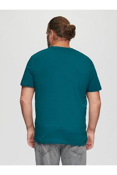 s.Oliver Big Sizes Men's big size T-shirt with scoop neck, Regular fit, cotton