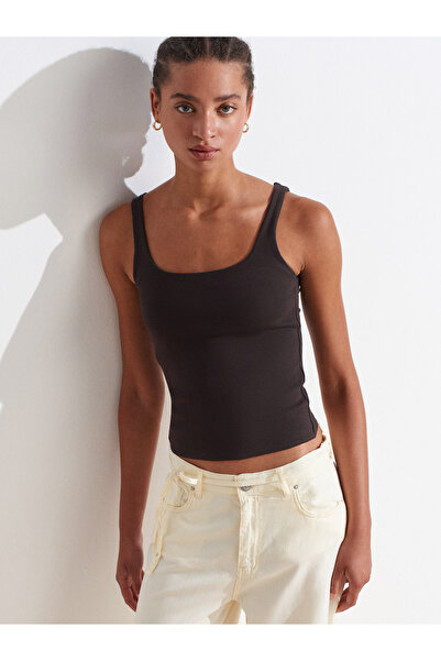 Dilvin 21057 Strap Undershirt-Dark Brown