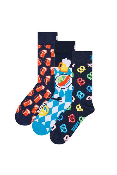 Happy Socks 3er Pack Unisex Socken - Geschenkbox, gemischte Farben