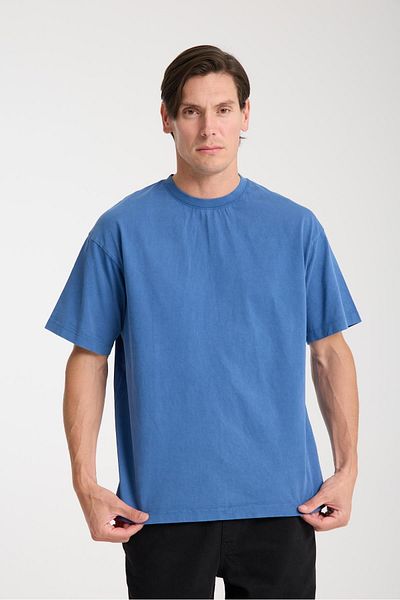 Store Men's Cotton Crew Neck Oversize T-Shirt - Summer Comfortable and Trendy Style