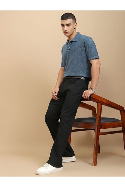 Highlander By Styli Mid Rise Bootcut Jeans with Pockets