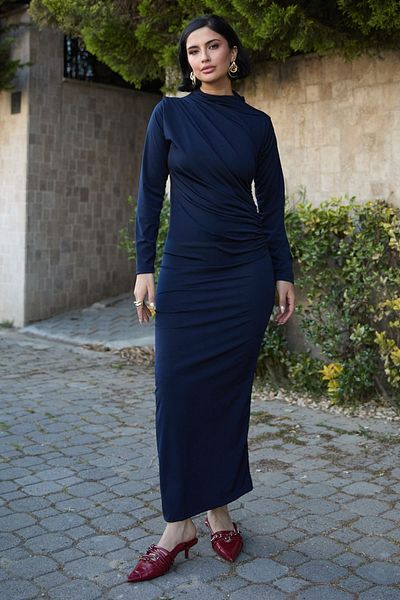 InStyle Φόρεμα με κορδόνι Sandy Navy Blue