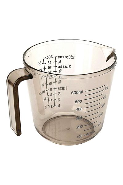 Parfait Wide Mouth Durable Plastic Measuring Cup Brown 600ml