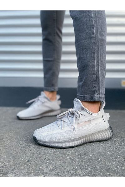 Joy Ayakkabı Jy305 Pulse Lace-Up Knitwear Fabric Men's Casual Sports Shoes Tgt - Gray