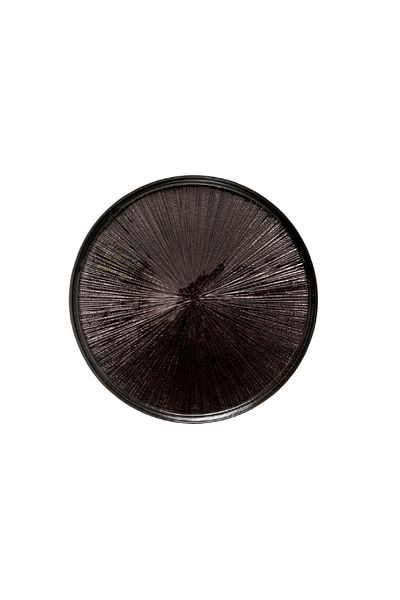 Secret de Gourmet Elegant Round Shaped Glass Astra Dessert Plate Black 21cm