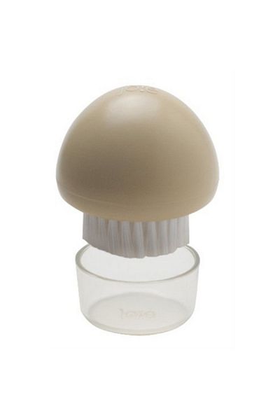 Joie Dishwasher Safe BPA-Free Nylon Vegetable Scrubber Brush White and Beige