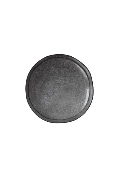 EasyLife Essential Round Shaped Easy Cleaning Stoneware Dessert Plate Dark Grey 21cm