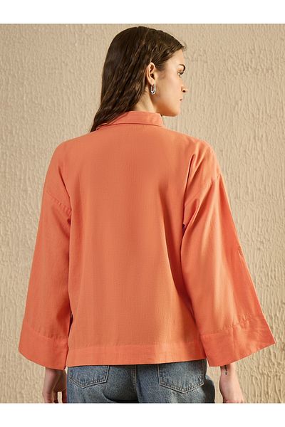 Sanskrutihomes By Styli Regular Fit Spread Collar Buttoned Shirt