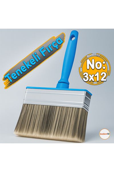 Badem10 3×12 Solvent Resistant Tin Brush No Shedding Paint Primer Plastic Handle Ceiling Bristle Interior Exterior Siding