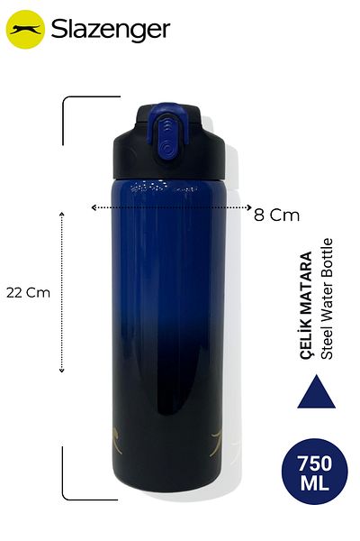 Slazenger Licensed Slazenger with Straw (304) Stainless Steel Sports Children's School 750 ml Water Bottle