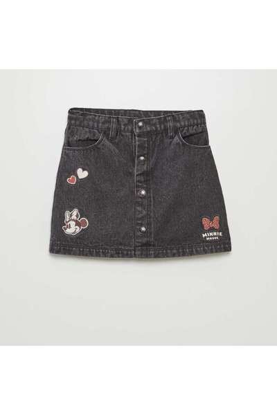 KIABI تنورة جينز ميني ماوس باللون الأسود