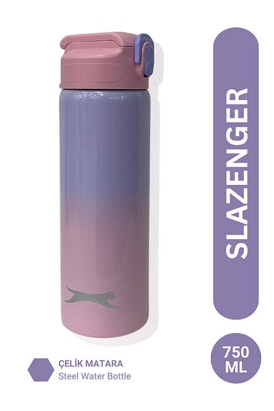 Slazenger Licensed Slazenger 304 Stainless Steel Sports Children's School 750 ml Water Bottle with Straw