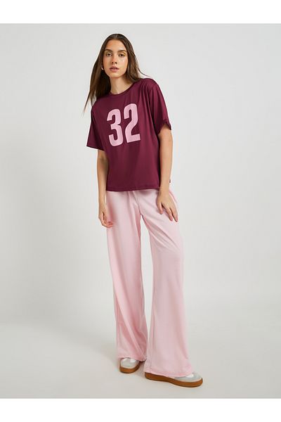 Styli Slogan Print Round Neck T-Shirt