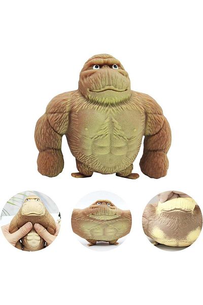Rally Djoso Gorilla Toy, Anti-Stress Monkey Toy, Stretchable Rubber Monkey Kong Gorilla