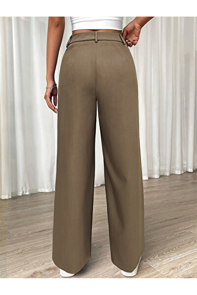 Take Two By Styli High Rise Pleated Detail Wide Leg Pants