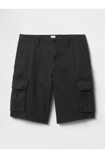 GAP Men's Black 11" Essential Cargo Shorts