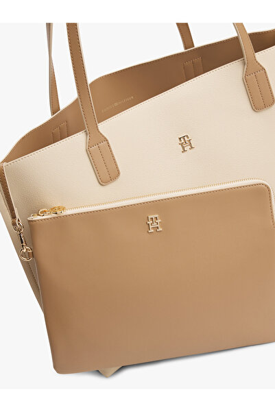 Tommy Hilfiger Th Distinct Kadın Bej Tote