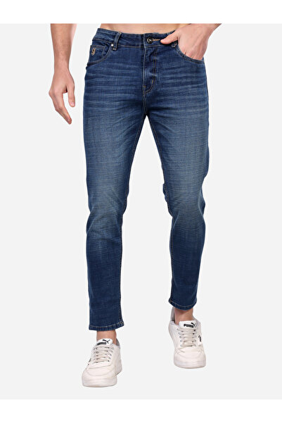 Stylox By Styli بنطال جينز ضيق باهت اللون بخصر متوسط الارتفاع