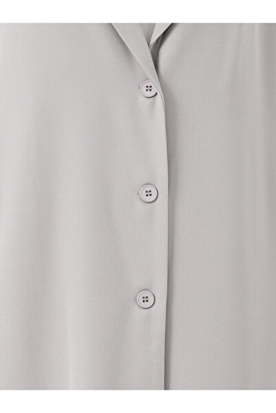 Styli Woven Notch Lapel Midi Kimono with Buttons