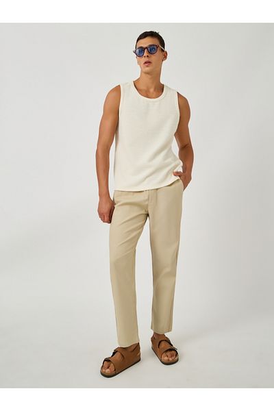 Styli Textured Crew Neck Regular Fit Tank T-Shirt