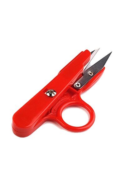 Golden Eagle Finishing Scissors with Plastic Handles, 10 cm - Red