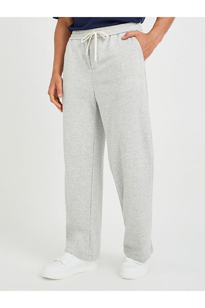 Styli Embossed Oversized Open Hem Joggers with Drawstring