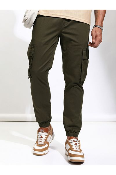 Highlander By Styli Mid Rise Slim Fit Joggers Trousers