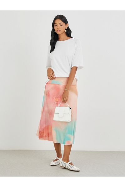 Styli Graphic Print Round Neck Oversized T-Shirt