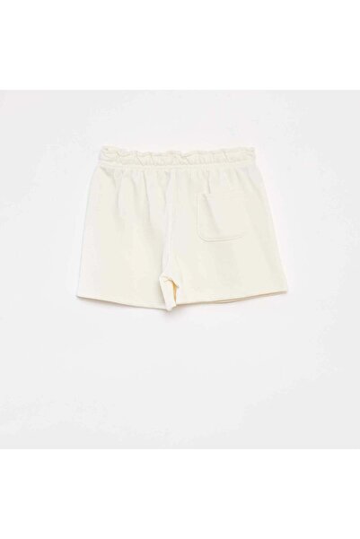 KIABI Plain sweatshirt fabric shorts WHITE