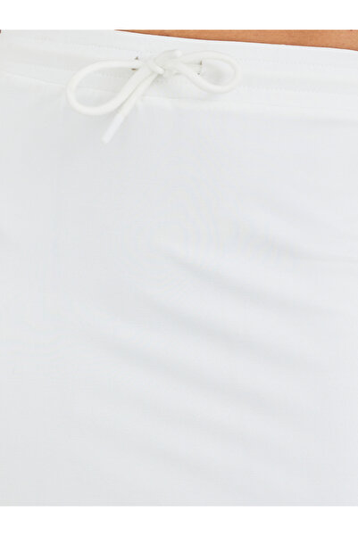 Styli Solid Knitted Terry Shift Midi Skirt