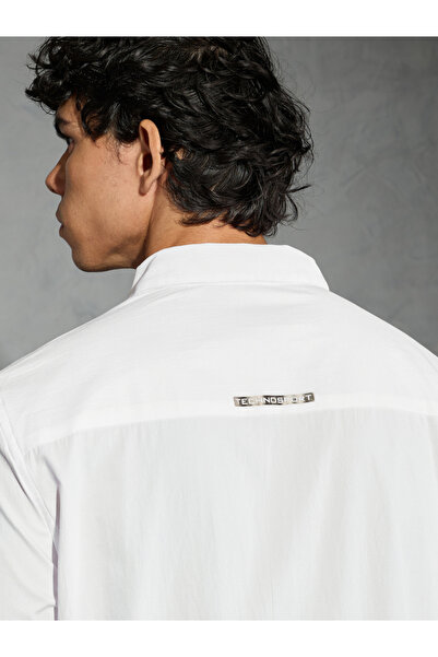 Technosport By Styli Solid Spread Collar Regular Fit Shirt