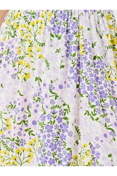 Styli All-Over Floral Print A-Line Midi Skirt