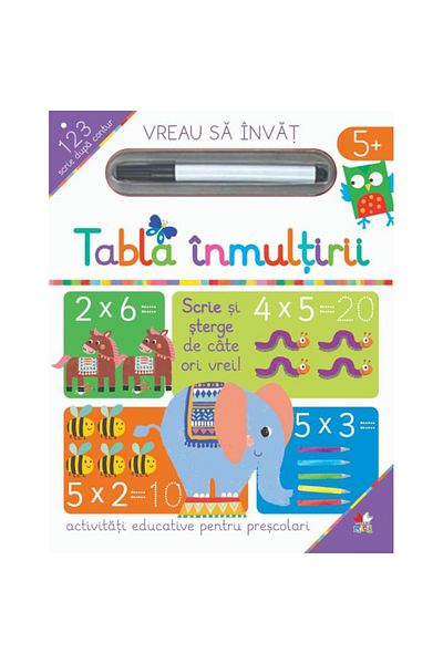 Litera Vreau să învăț. Tabla înmulțirii