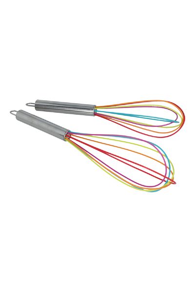 Core Kitchen 2-Piece Anti-Microbial Silicone Whisk Set Multicolor M/L