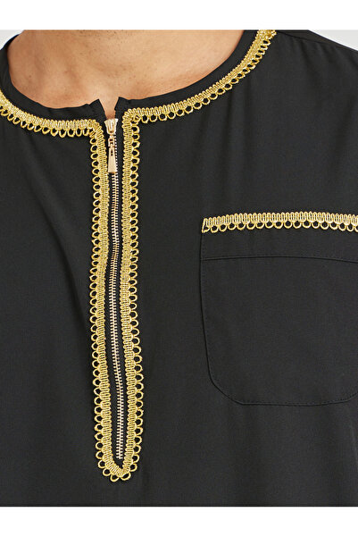 Take Two By Styli Men Lace Detail Long Sleeve Round Neck Kurta